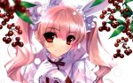  animal_ears bunny_ears bunnygirl close misaki_kurehito pink_hair red_eyes snow 
