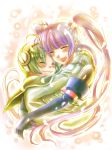  1girl a-i-red bad_id green_hair hug lambda purple_hair smile sophie_(tales_of_graces) tales_of_(series) tales_of_graces twintails 