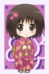  black_hair child flower hanamaru_youchien kimono koume_(hanamaru_youchien) smile 