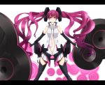  boots gloves hatsune_miku long_hair midriff miku_append nail_polish navel necktie pink_eyes pink_hair solo thigh-highs twintails very_long_hair vocaloid 