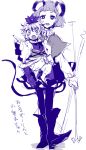  animal_ears boots capelet child dowsing_rod mouse mouse_ears multiple_girls nazrin pointing rod shinoasa thigh-highs thighhighs toramaru_shou touhou young 