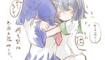  2girls ^_^ blue_hair closed_eyes hug kenoka kumoi_ichirin multiple_girls murasa_minamitsu neckerchief short_hair touhou translation_request 
