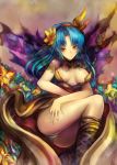  boots breasts cleavage flower hair_flower hair_ornament hairband highres kara_(color) legs long_hair panties red_eyes rocbouquet romancing_saga romancing_saga_2 saga solo underwear white_panties 