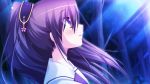  1girl game_cg hyper_highspeed_genius long_hair miyasu_risa ponytail purple_eyes seifuku tojoin_kyoka violet_eyes 