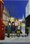  akiyama_mio bench blue_legwear boots casual coat earmuffs food hat highres hirasawa_yui horiguchi_yukiko ice_cream k-on! k-on!_movie kotobuki_tsumugi london multiple_girls nakano_azusa official_art pantyhose scarf sitting smile tainaka_ritsu united_kingdom winter_clothes yellow_legwear 