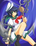  anchor black_hair chain green_eyes haruka_(kokuteizyo) harukatron hat hishaku ladle looking_at_viewer murasa_minamitsu sailor sailor_collar sailor_hat short_hair solo touhou 