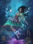  alice_(wonderland) alice_in_wonderland alternate_costume american_mcgee&#039;s_alice american_mcgee's_alice barefoot bubble feet gjred green_eyes highres legs solo underwater 