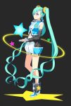  aqua_hair detached_sleeves hair_ornament hairclip hatsune_miku long_hair nabeshima_tetsuhiro simple_background solo star twintails very_long_hair vocaloid 