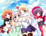  4girls atsushi_(sakuranbou) breasts cleavage cosplay multiple_girls tagme twinkle_crusaders 