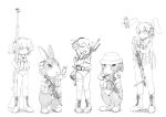  :3 animal_ears anti-materiel_rifle assault_rifle boots botasky bunny cat_shit_one crossover fn_scar gun headphones highres hk417 hk_417 inaba_tewi iris_(material_sniper) kusaha long_hair m4_carbine m60 material_sniper monochrome multiple_girls no_pants operator packy panties rabbit reisen_udongein_inaba rifle short_hair simple_background sniper_rifle touhou transparent_background underwear vest weapon 