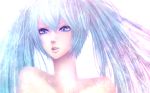  artist_request bad_id bare_shoulders blue_eyes blue_hair close hatsune_miku long_hair nude open_mouth realistic solo twintails vocaloid 