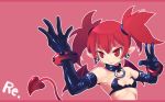  black_gloves bra bracelet choker demon_girl demon_tail disgaea earrings elbow_gloves etna flat_chest gloves imazon jewelry lingerie makai_senki_disgaea nippon_ichi pointy_ears red_eyes red_hair redhead short_hair skull slit_pupils smile solo spiked_hair tail twintails underwear wings 