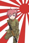  akaza_akari explosive grenade gun imperial_japanese_army military military_uniform rising_sun solo uniform weapon yuru_yuri 