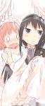  blush_stickers bride carrying crossdressinging dress elbow_gloves formal gloves good_end grief_syndrome groom hairband kaname_madoka mahou_shoujo_madoka_magica mizu_asato o_o pant_suit princess_carry spoilers suit tears veil wavy_mouth wedding_dress yuri 