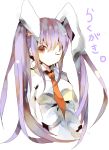  absurdres alternate_hairstyle animal_ears bunny_ears cha_ichigo highres long_hair necktie purple_hair red_eyes reisen_udongein_inaba solo touhou twintails wink 