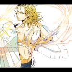  armor blonde_hair blue_eyes el_shaddai enoch jeans letterboxed male solo swan_(doesu) swank00 