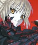 armor blonde_hair cropped fate/stay_night fate_(series) matsuryuu pale_skin saber saber_alter solo tusia yellow_eyes 
