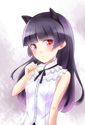  animal_ears aoi_usagi black_hair blouse cat_ears frills gokou_ruri long_hair ore_no_imouto_ga_konna_ni_kawaii_wake_ga_nai red_eyes 