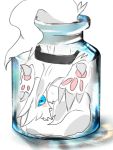  blue_eyer blue_eyes bottle_meme_(pixiv) cork jar no_humans pokemon reshiram 