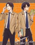  6cm angel_beats! bespectacled book glasses male multiple_boys necktie noda_(angel_beats!) school_uniform takamatsu 