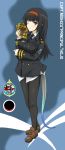  commentary commentary_request fan long_image ogitsune_(ankakecya-han) pantyhose red_eyes strike_witches strike_witches_1991 tail tall_image uniform 
