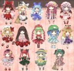  animal_ears bad_id blonde_hair blue_hair bow braid broom brown_hair cat_ears chibi cirno flandre_scarlet green_hair hair_bow hair_ribbon hakurei_reimu hat hat_bow houraisan_kaguya jaku_sono kaenbyou_rin kagiyama_hina kasodani_kyouko kawashiro_nitori kirisame_marisa komeiji_koishi komeiji_satori long_hair moriya_suwako multiple_girls patchouli_knowledge pink_hair purple_hair red_hair redhead remilia_scarlet ribbon short_hair third_eye touhou twin_braids wink 