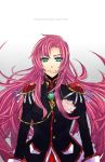  english flower long_hair pink_hair rose school_uniform shoujo_kakumei_utena tako_rii tenjou_utena text 