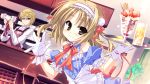  blonde_hair drink game_cg gloves hinata_mutsuki kouda_hazumi skyfish waitress yotsuiro_passionato! 