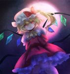  flandre_scarlet full_moon hat highres luvsia moon night purple solo the_embodiment_of_scarlet_devil touhou wings 