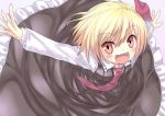  blonde_hair cicin fang hair_ribbon necktie open_mouth red_eyes ribbon rumia short_hair solo the_embodiment_of_scarlet_devil touhou youkai 