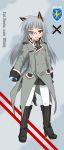  blue_hair commentary commentary_request iron_cross kemonomimi monocle ogitsune_(ankakecya-han) original pantyhose red_eyes skirt strike_witches strike_witches_1991 tail uniform white_legwear 