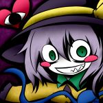  creepy green_eyes grin hat komeiji_koishi touhou yandere 