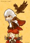  assassin&#039;s_creed_ii assassin's_creed_ii bird blonde_hair cape eagle ezio_auditore_da_firenze gloves hat leonardo_da_vinci long_hair smile 