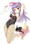  :&lt; alternate_costume animal_ears ankle_cuffs armpits arms_behind_head arms_up between_breasts blush breasts bunny bunny_ears bunny_girl bunnysuit cleavage cosplay crescent detached_collar fishnet_pantyhose fishnets hair_ornament high_heels kagura_(c_h_r_o_e) long_hair necktie no_bra pantyhose purple_hair red_eyes reisen_udongein_inaba shoes sideboob simple_background solo touhou very_long_hair 