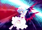  blue_hair cicin hat highres red_eyes remilia_scarlet solo touhou wings 