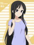  black_eyes black_hair casual character_name ikari_manatsu k-on! long_hair smile 