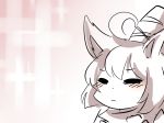  blush closed_eyes dog_ears eyes_closed hat japanese_clothes kemonomimi_mode monochrome mononobe_no_futo short_hair tate_eboshi touhou yetworldview_kaze 