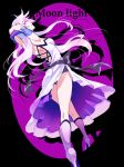  character_name cure_moonlight heartcatch_precure! hitokui long_hair magical_girl precure purple_eyes purple_hair single_elbow_glove single_glove solo tsukikage_yuri violet_eyes 