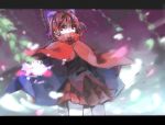  1girl bow cape double_dealing_character hair_bow red_eyes redhead sekibanki short_hair skirt solo tagme touhou 