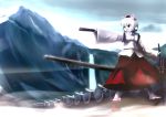  cannon chipika geta inubashiri_momiji shield sword touhou water waterfall weapon 