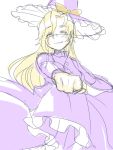  bad_id blonde_hair closed_eyes clothes_grab eyes_closed hat kirisame_marisa kirisame_marisa_(pc-98) shirane_koitsu sketch smile solo touhou touhou_(pc-98) witch witch_hat 