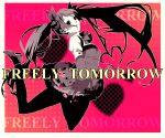  freely_tomorrow_(vocaloid) gloves hatsune_miku heart long_hair pantyhose pink red_eyes skirt twintails very_long_hair vocaloid 