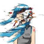  aqua_hair bad_end cake food gogiga_gagagigo hatsune_miku in_the_face motion_lines pie_in_face solo teen twintails vocaloid 