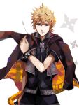  bad_id blonde_hair blue_eyes clock clock_tower clocktower jacket keyblade kingdom_hearts male roxas sdhh solo tegaki tower wristband 