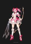  arrow bow_(weapon) gundam kaname_madoka magical_girl mahou_shoujo_madoka_magica mecha mecha_musume mechanization pump_(artist) simple_background solo weapon 