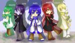  akaito blush chibi group jpeg_artifacts kaito kikaito male nigaito shion_taito taito vocaloid 