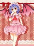  bad_id blue_hair hat red_eyes remilia_scarlet solo touhou wings yuria_(kittyluv) 