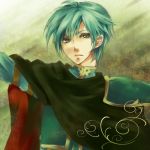  blue_eyes blue_hair cape ephraim fire_emblem green_eyes green_hair 