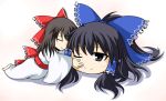  hakurei_reimu mochitsuki_ado mochizuki_ado sleeping touhou wink yukkuri_shiteitte_ne 