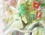  burusu camellia_(flower) dragon dual_persona eastern_dragon flower haku male profile sen_to_chihiro_no_kamikakushi short_hair studio_ghibli 